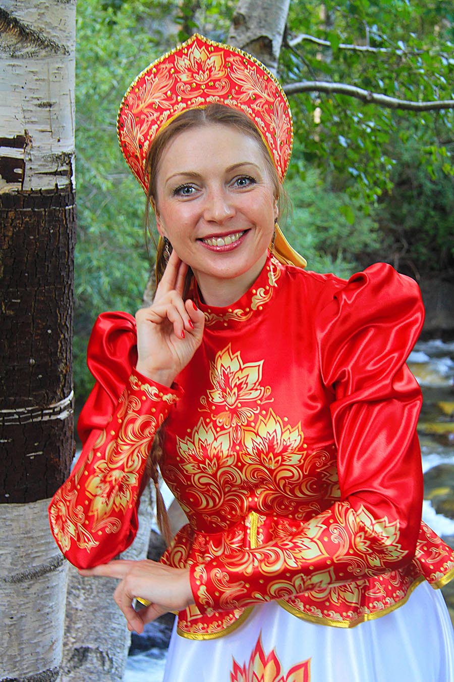 Women in Slavic costumes in Podgorica
